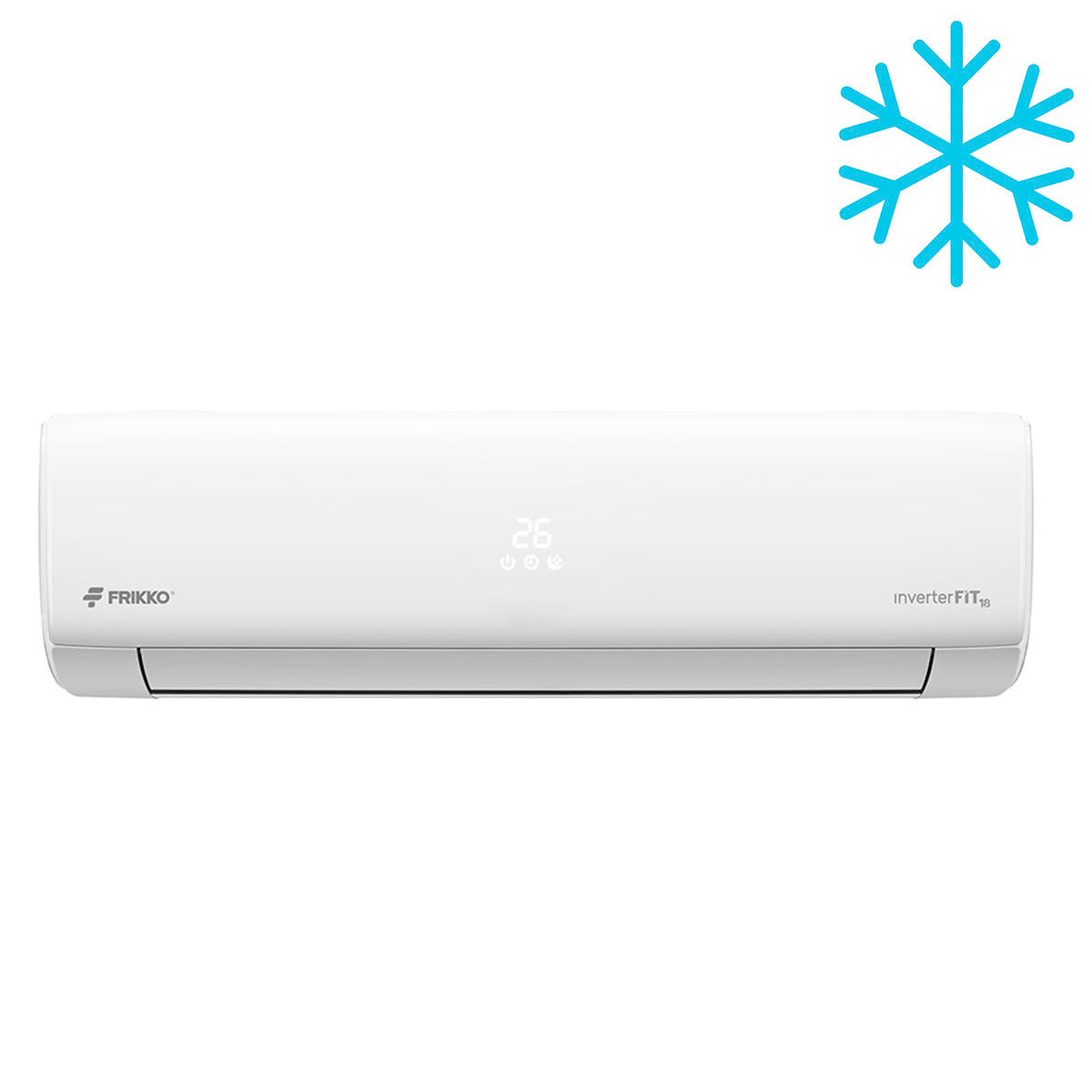 Aire Acondicionado Minisplit Inverter Frikko 1 Tonelada 220V Frio Fit 18 Blanco