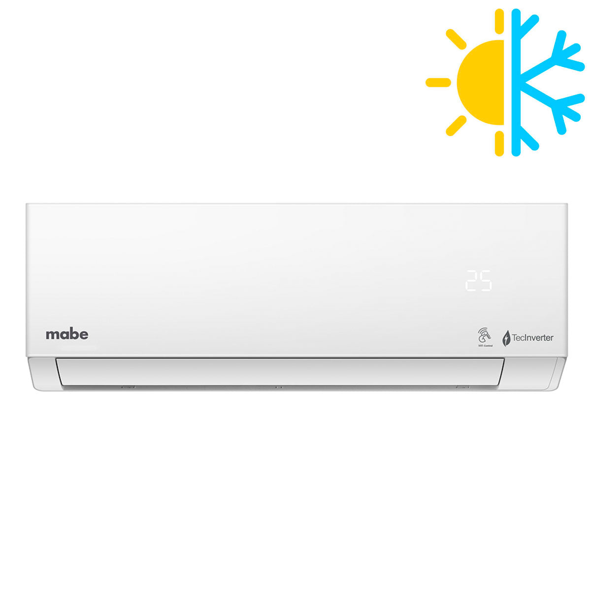 Aire Acondicionado Minisplit Inverter Mabe 1.5 Toneladas 220v Frio-Calor MMI18HDBWCA32ME Blanco