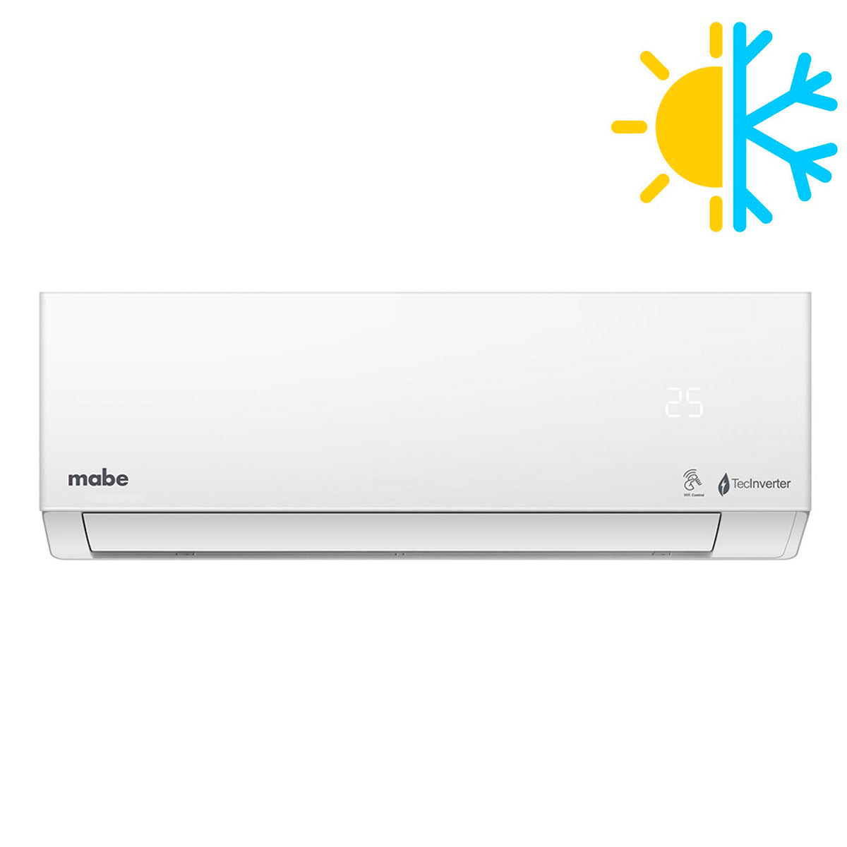 Aire Acondicionado Minisplit Inverter 1.5 Toneladas 220V Mabe Frio-Calor MMI18HDBWCA32ME Blanco