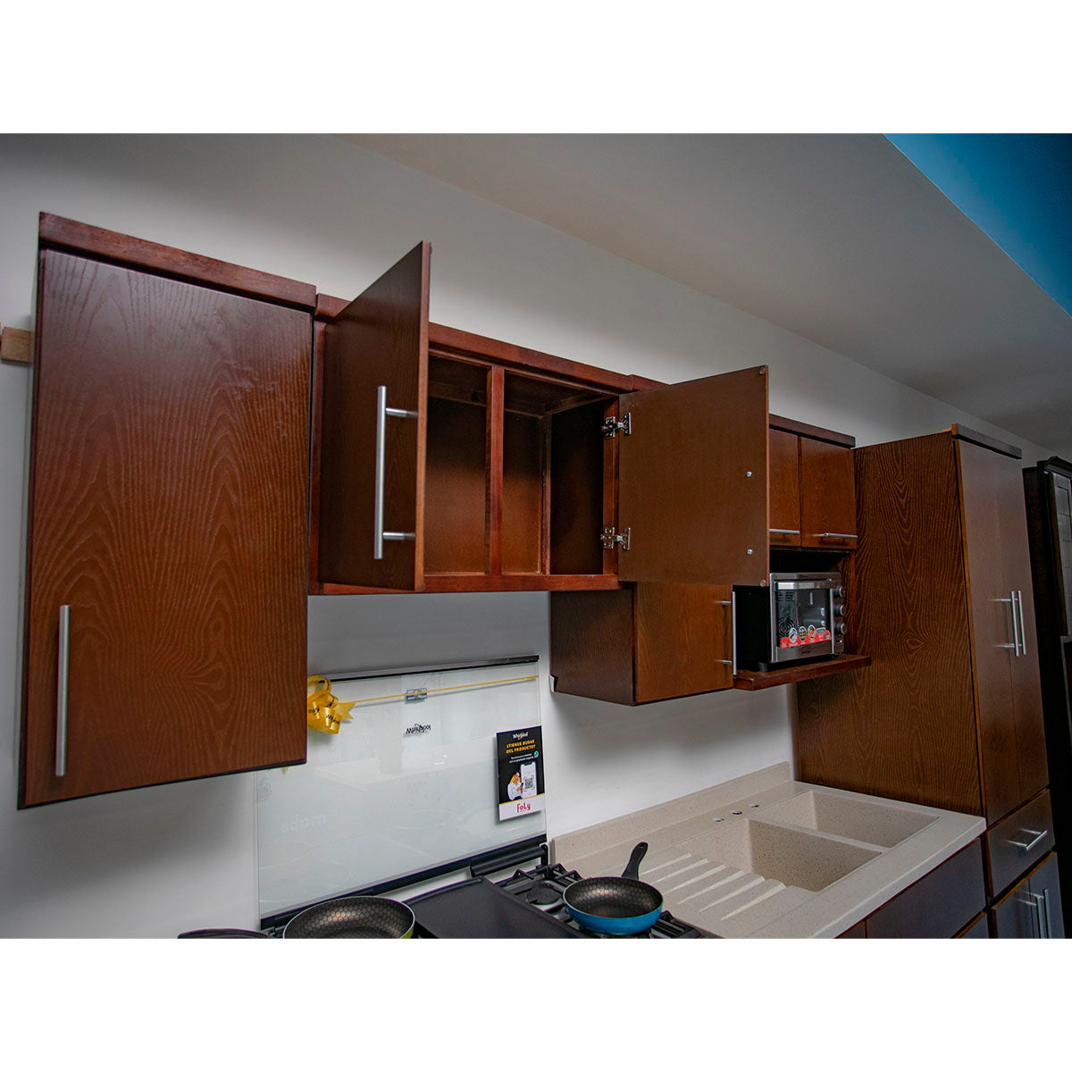 Cocina Integral Bela Nogal 2.40m 5 Piezas