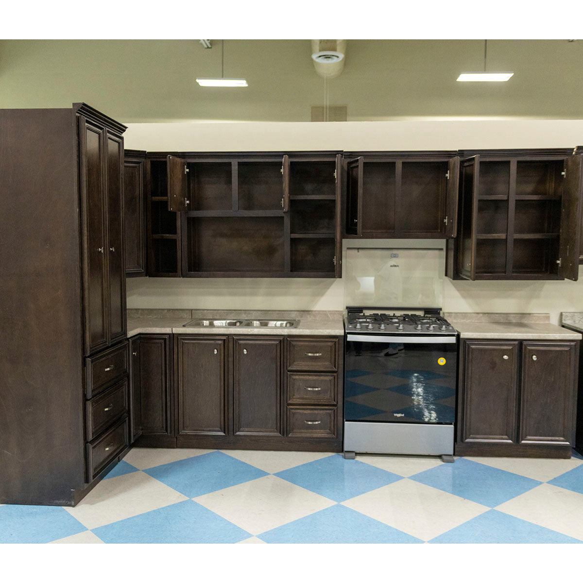 COCINA INTEGRAL CHIHUAHUA 2.80M NOGAL 5 PIEZAS