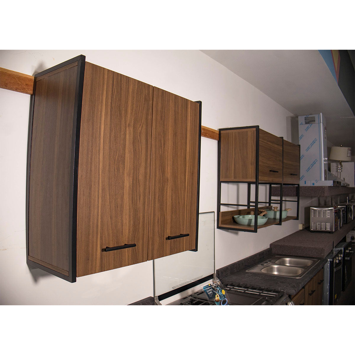 Cocina Integral Corey Nogal 4 Piezas