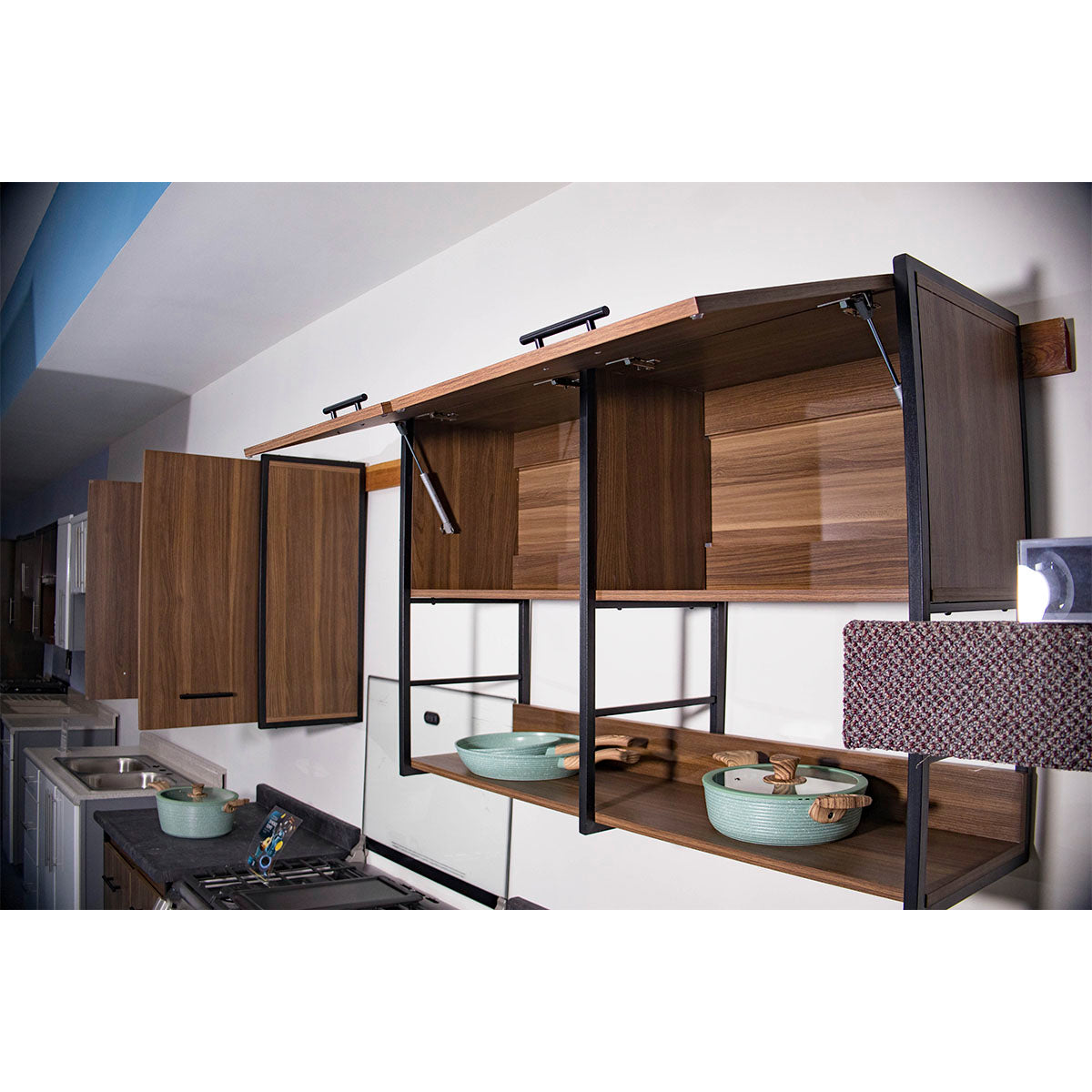 Cocina Integral Corey Nogal 4 Piezas