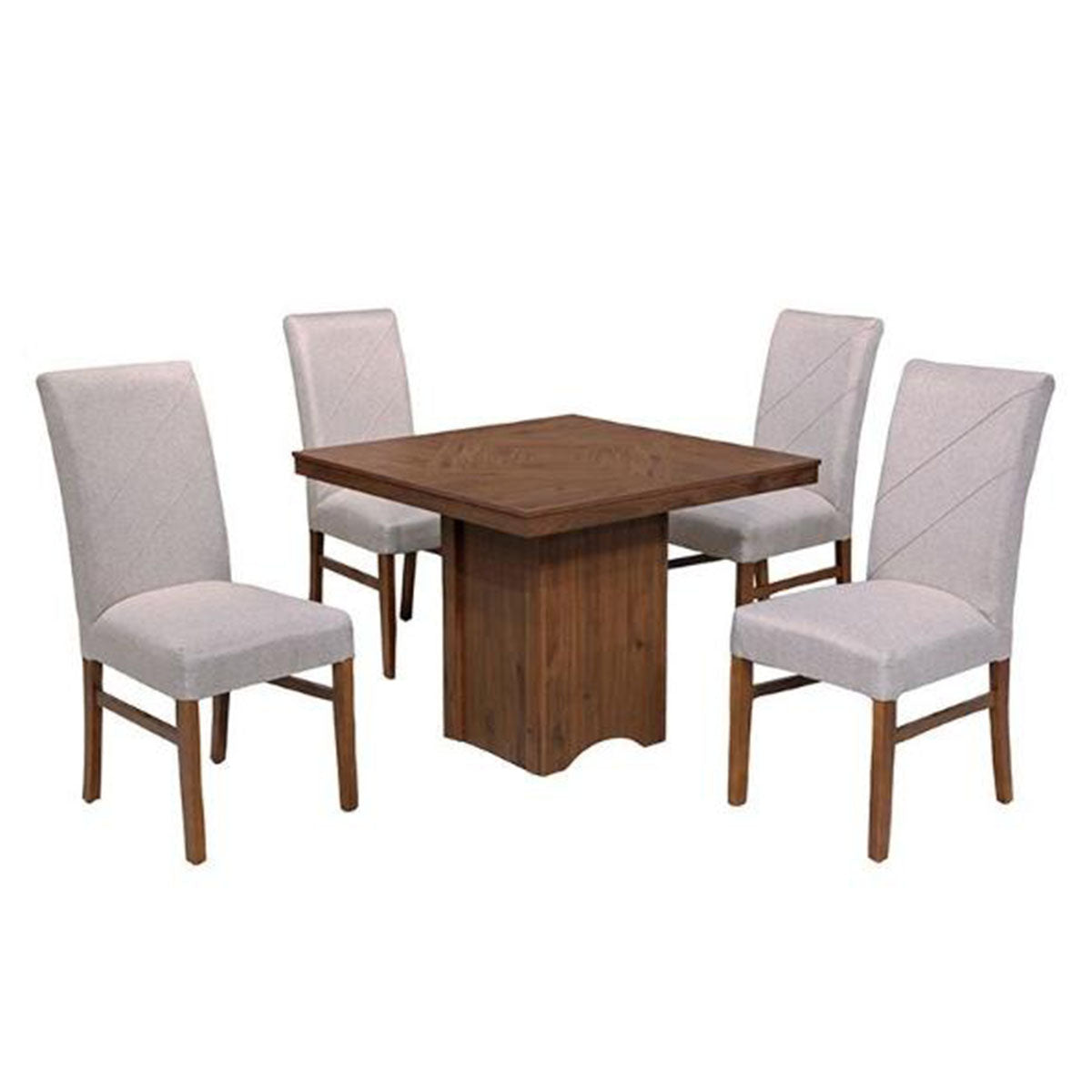 COMEDOR 4 SILLAS FOSTER CAOBA