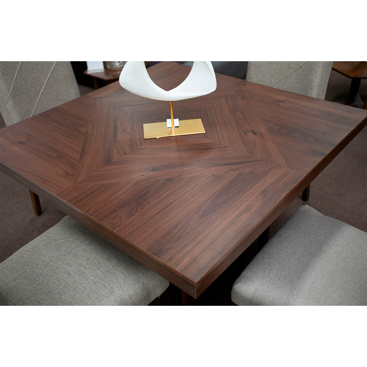 COMEDOR 4 SILLAS FOSTER CAOBA