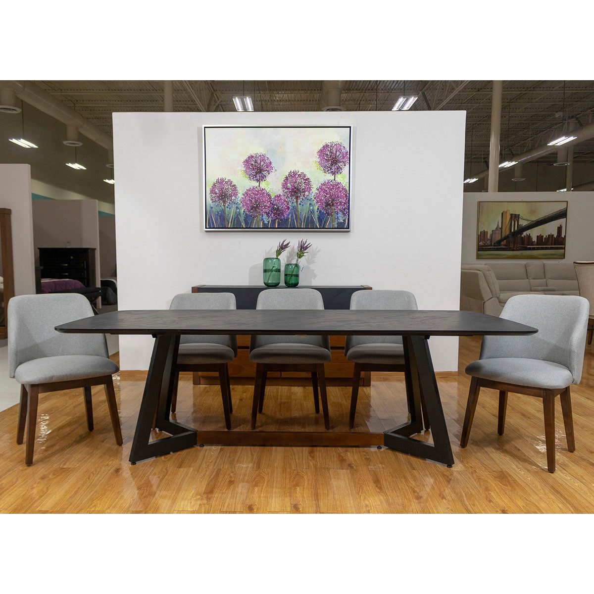 COMEDOR 6 SILLAS ARUMA NEGRO