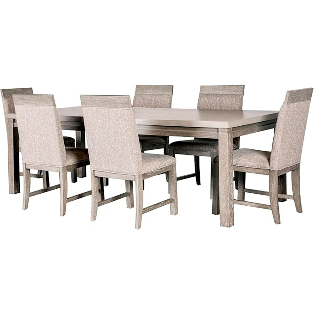 COMEDOR 6 SILLAS GRISTAL GRIS PIEDRA