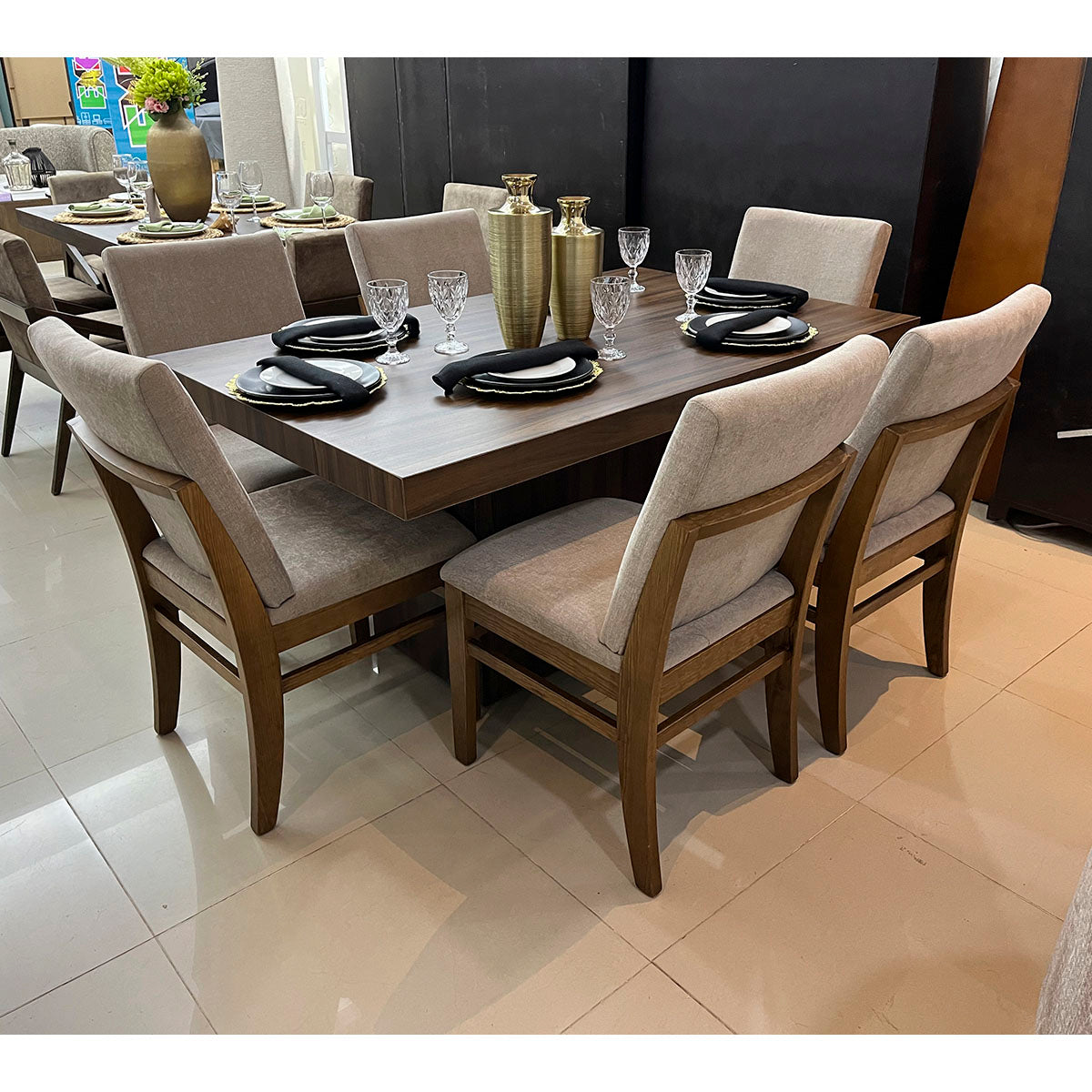 Comedor 6 Sillas Mali Nogal