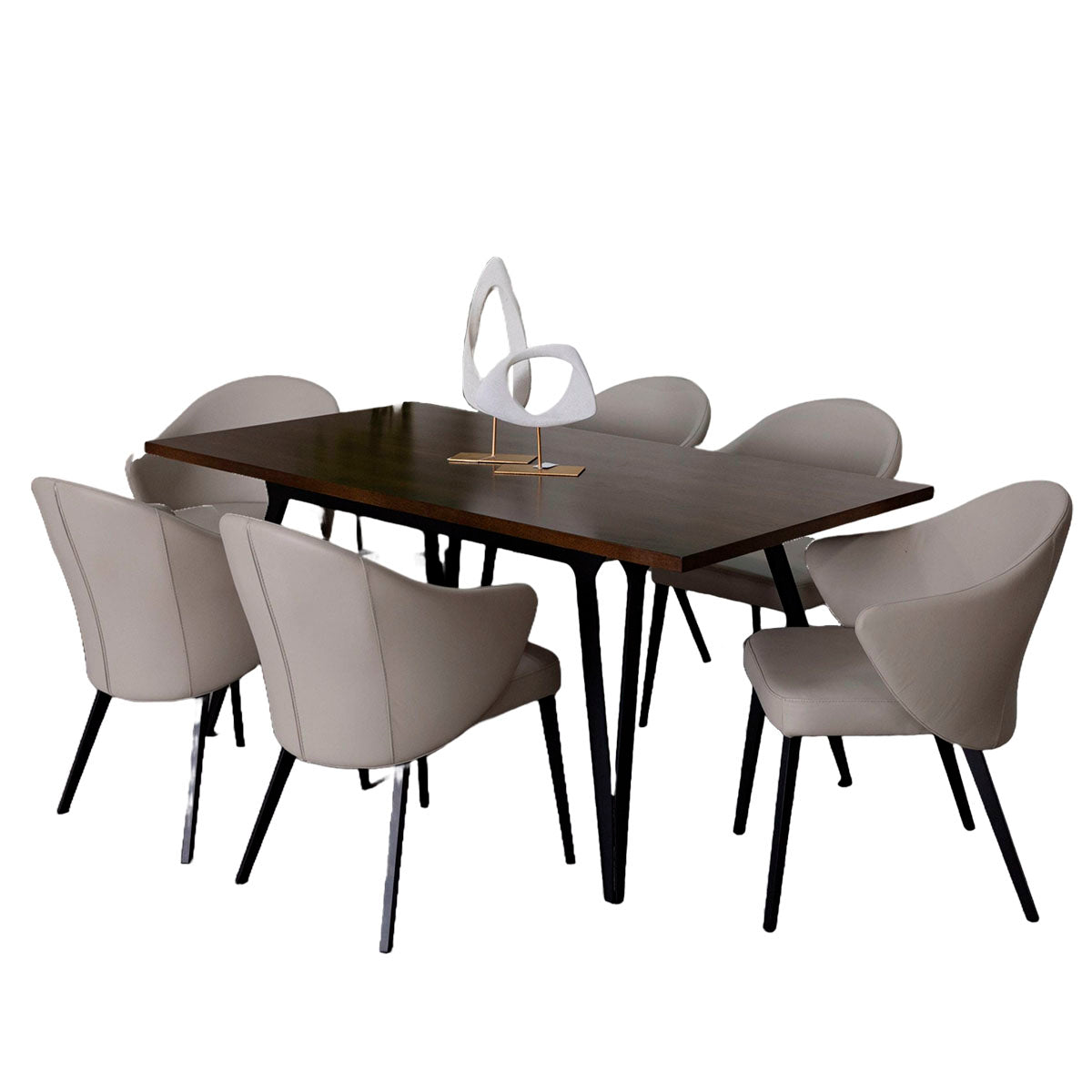 Comedor 6 Sillas Rectangular Beige