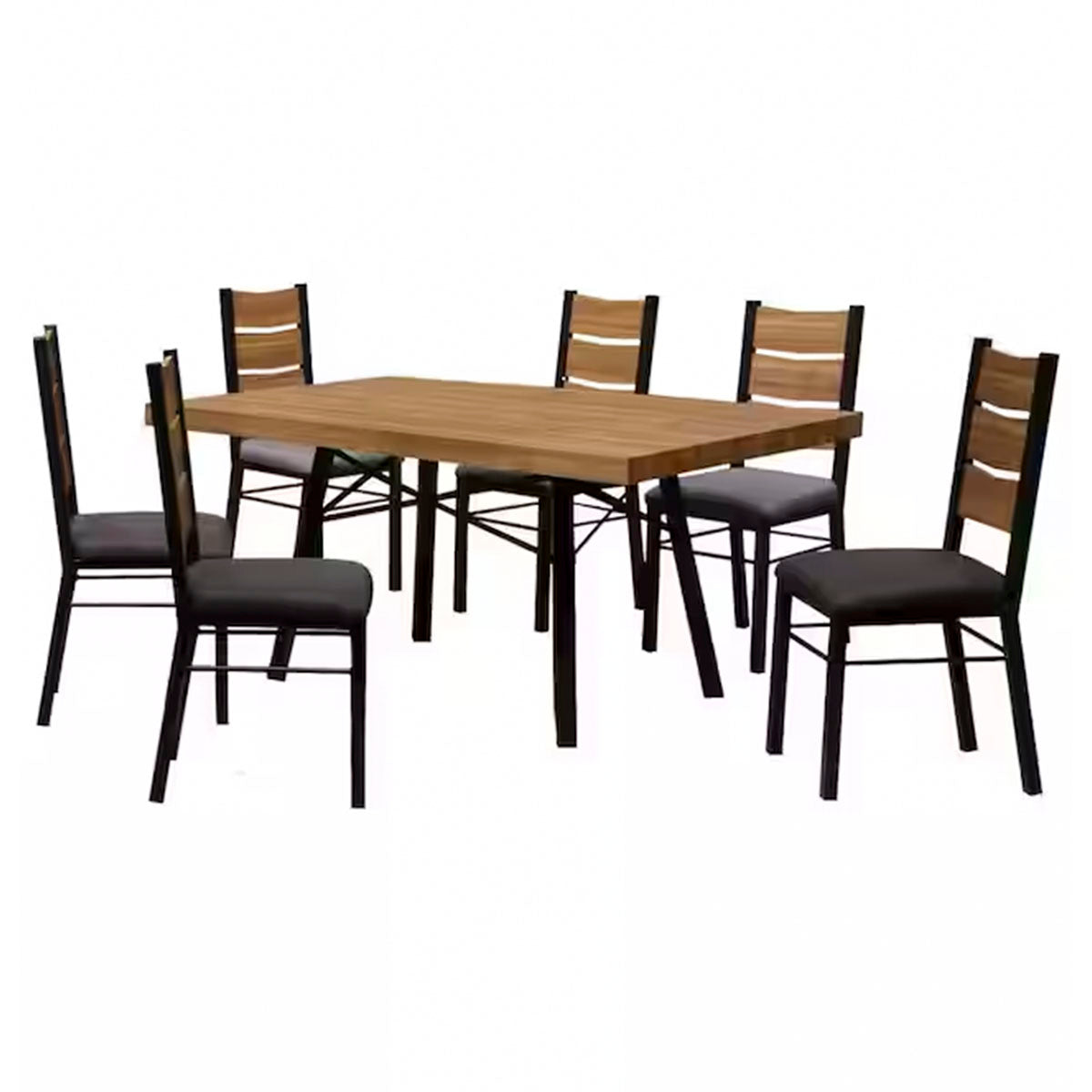 COMEDOR 6 SILLAS JARED MAGIC CHARCOAL