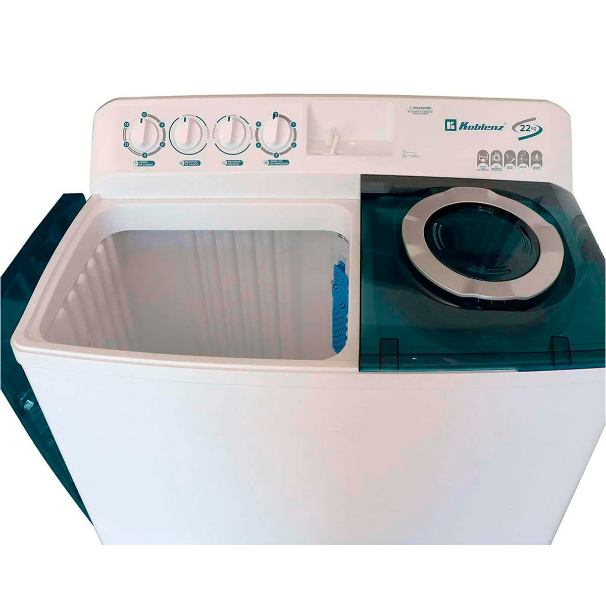 Lavadora Koblenz 2 Tinas 22kg LDM22 Blanca