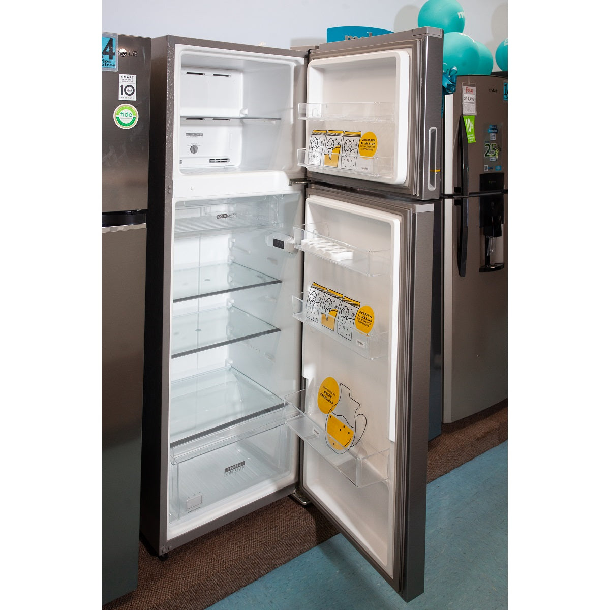 Refrigerador Whirlpool 14p3  WT1431D Gris