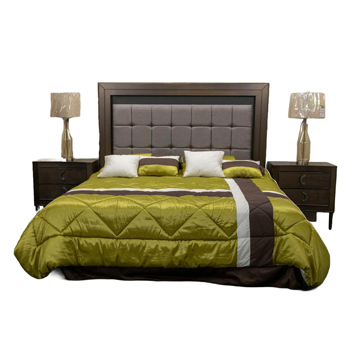 RECAMARA KING SIZE ALKAME BRONCE 3 PIEZAS