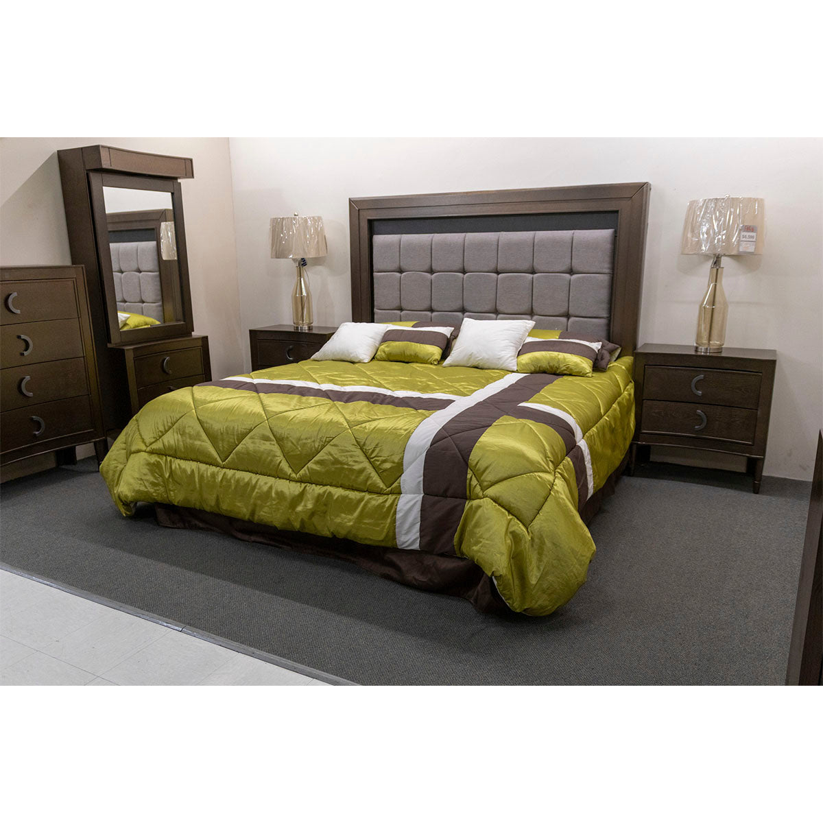 RECAMARA KING SIZE ALKAME BRONCE 3 PIEZAS