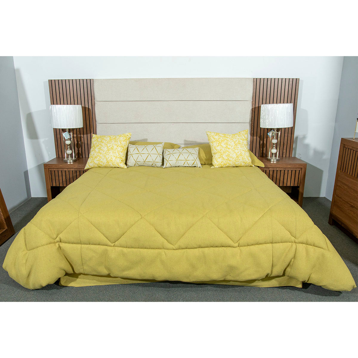 Recamara King Size Lambrin Beige 7 Piezas