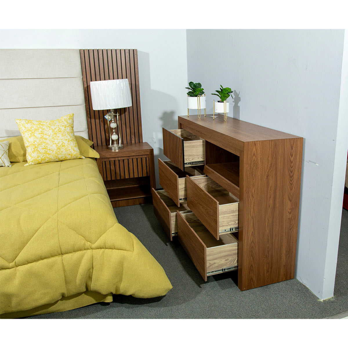 Recamara King Size Lambrin Beige 7 Piezas