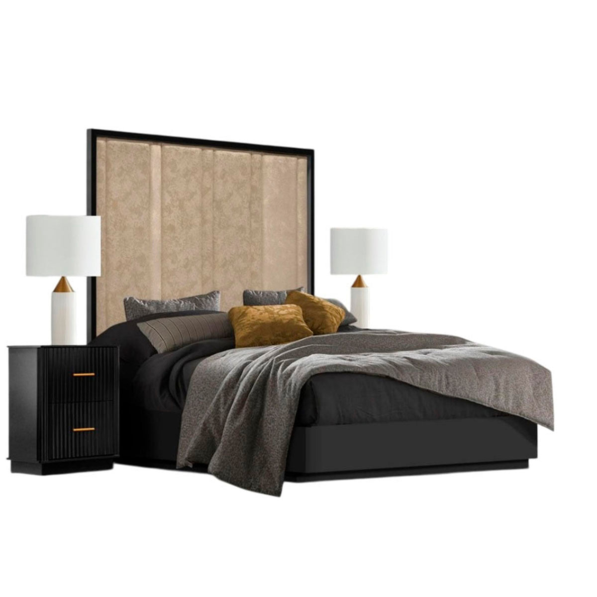 Recamara King Size Montenegro Chocolate 3 Piezas