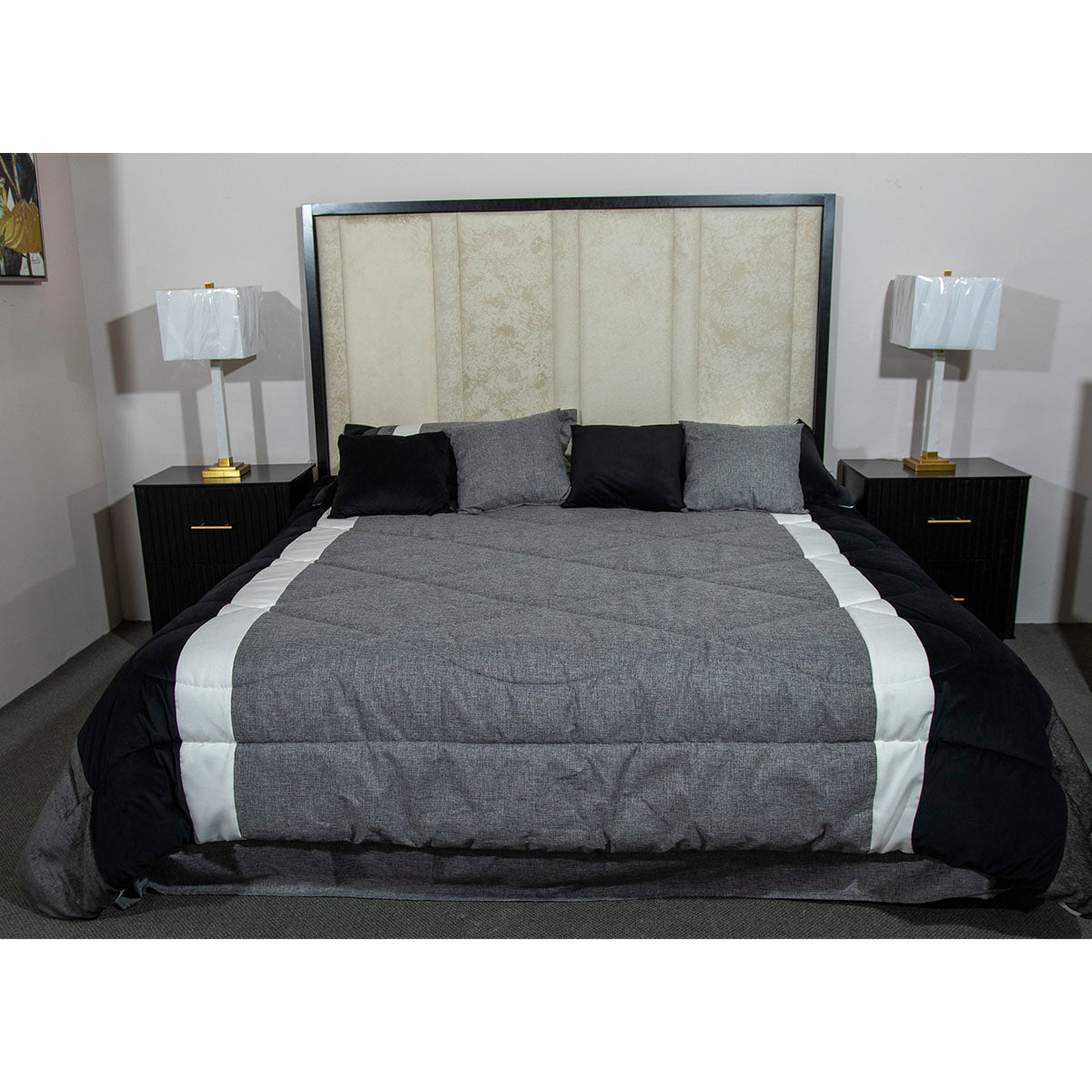 Recamara King Size Montenegro Chocolate 3 Piezas