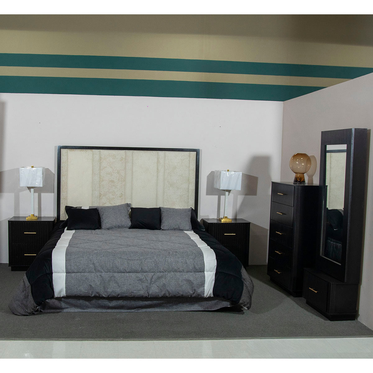 Recamara King Size Montenegro Chocolate 3 Piezas