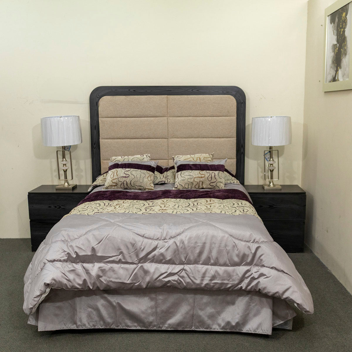 RECAMARA QUEEN SIZE GRIS LAIKA 3 PIEZAS