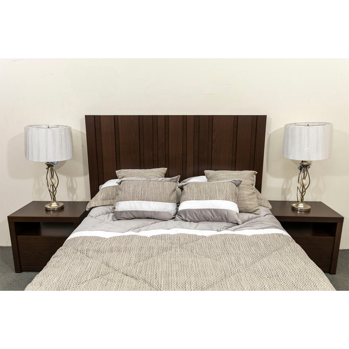 Recamara Matrimonial / Queen Size Bay Nogal 3 Piezas 