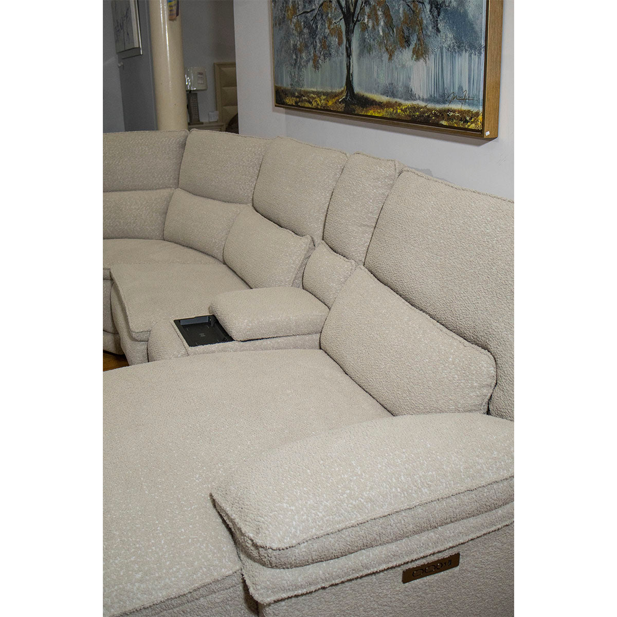 SALA RECLINABLE MODULAR GRAVITY BEIGE ELECTRICA