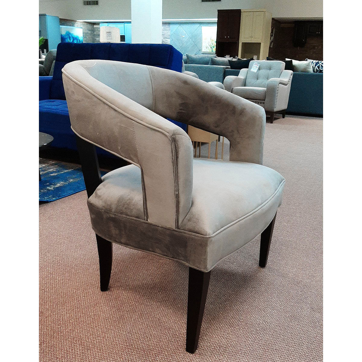 SILLON INDIVIDUAL DERBY VELVET MOKA