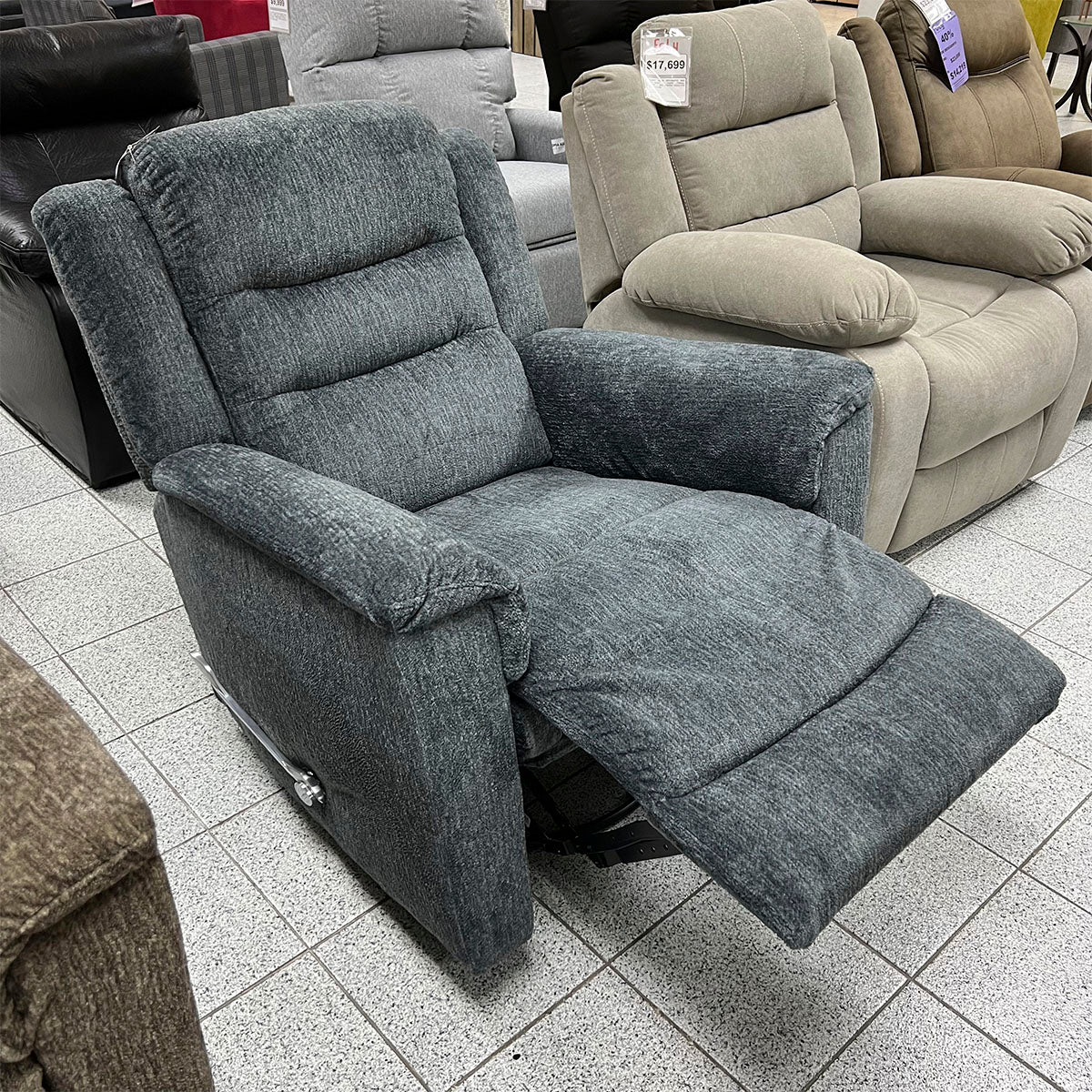 Sillon Reclinable Calgary Gris Giratorio con Mecedora Individual