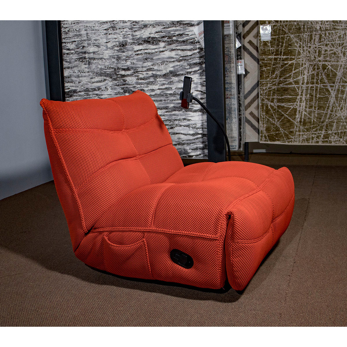 Sillon Reclinable Gammer Giratorio con Mecedora Naranja Individual