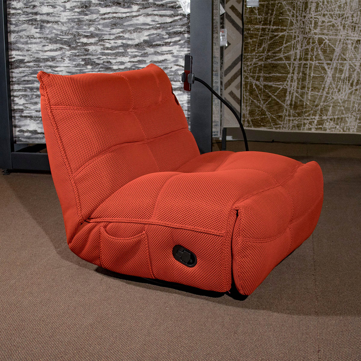 Sillon Reclinable Gammer Giratorio con Mecedora Naranja Individual