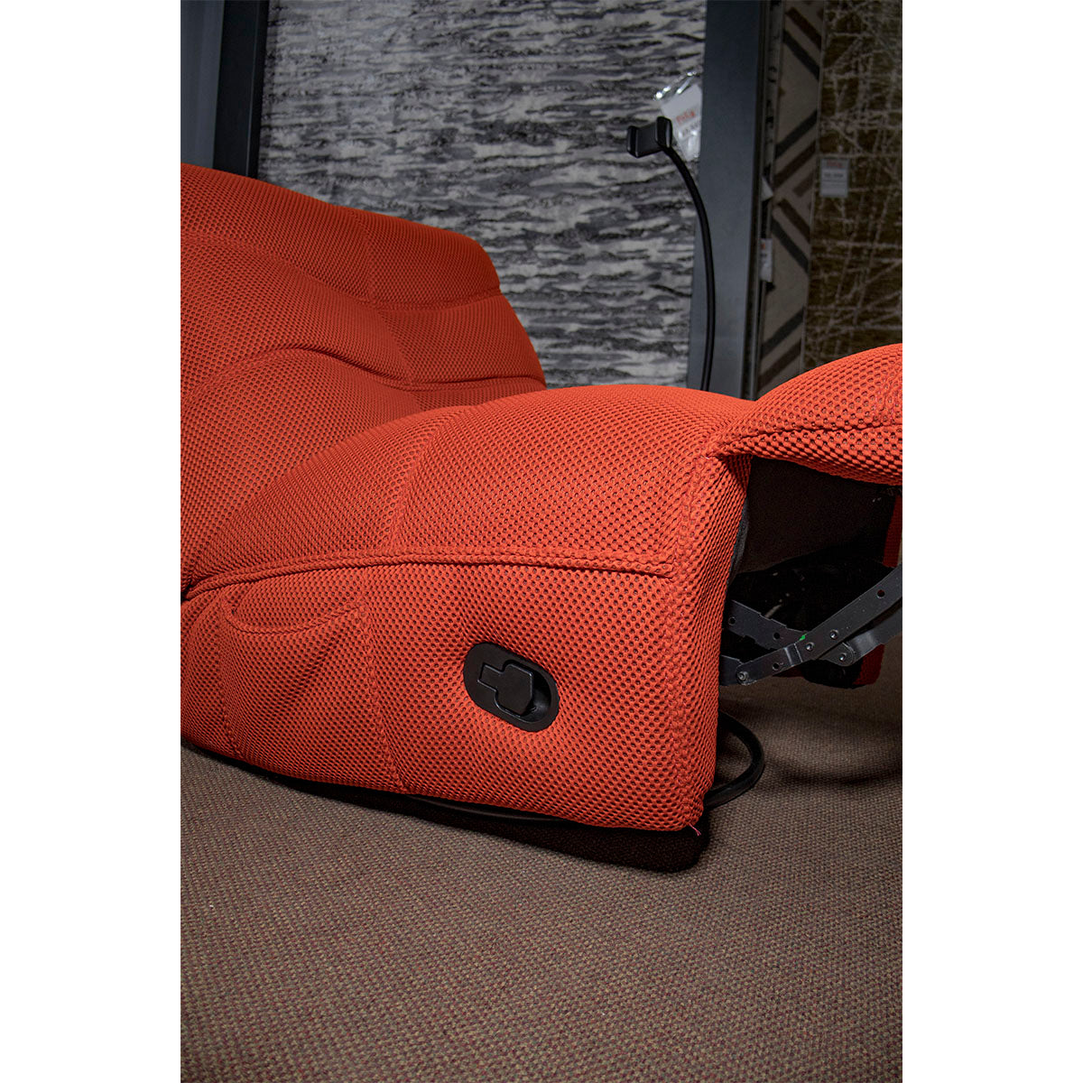 Sillon Reclinable Gammer Giratorio con Mecedora Naranja Individual