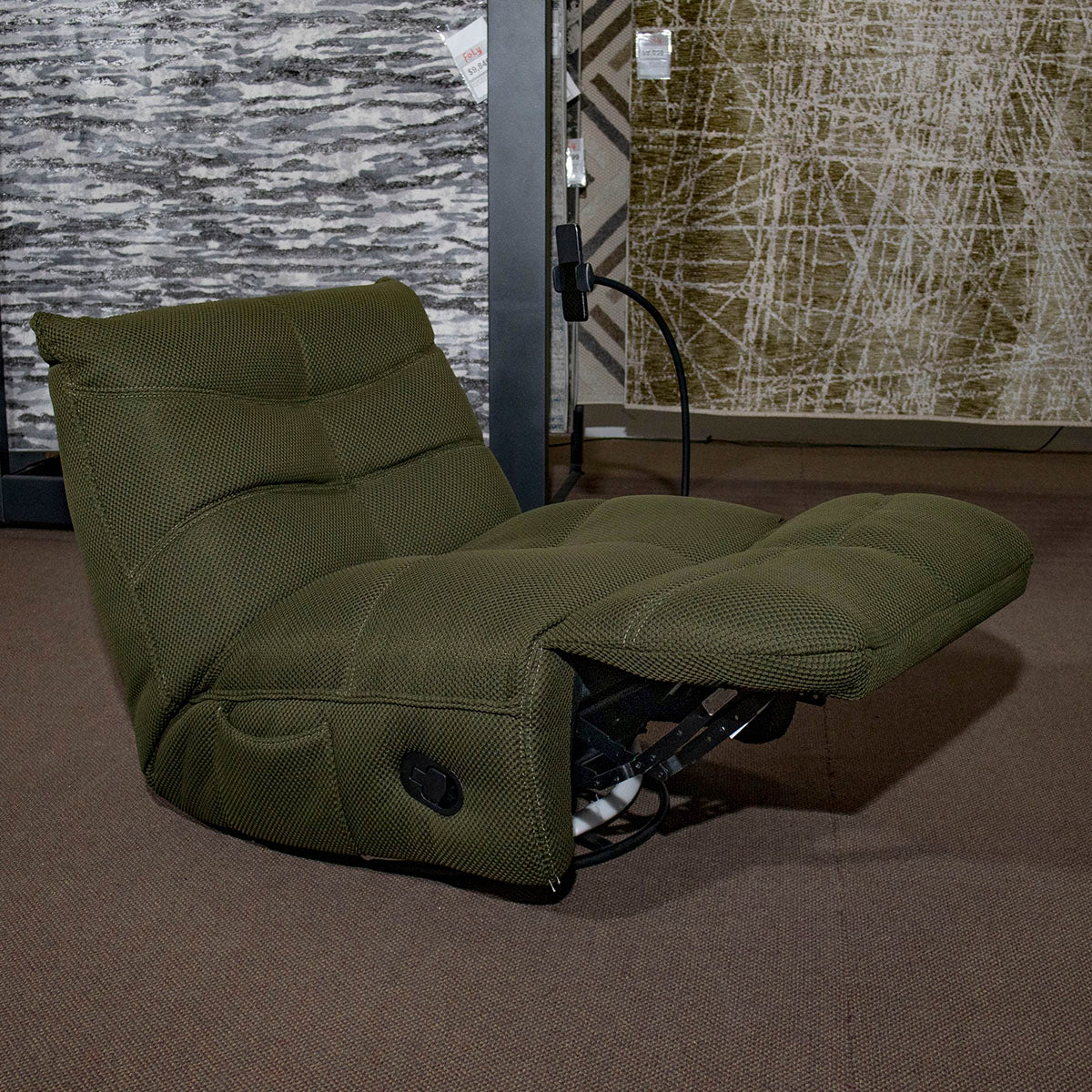 Sillon Reclinable Gammer Giratorio con Mecedora Verde Individual